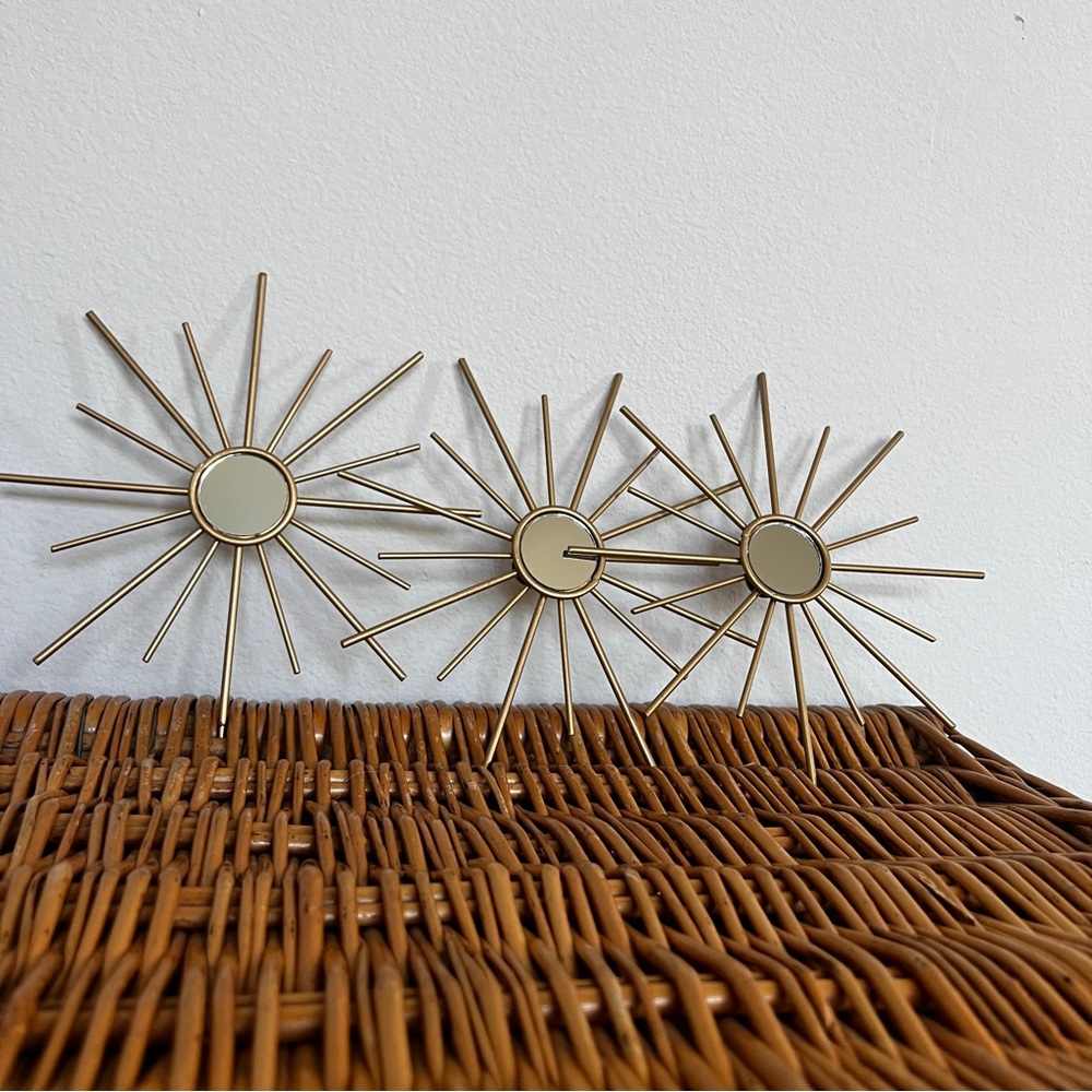 Gold Sunburst Accent Mirror - Decorative Wall Mirror - Picture 4 of 4